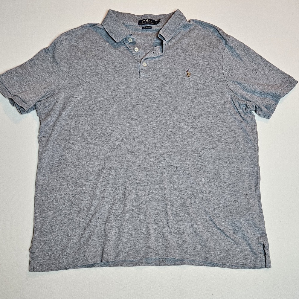 Polo Ralph‎ Lauren Classic Fit Gray Polo Shirt Men's Size L Cotton Pony Logo